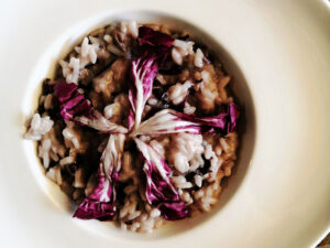 Risotto con radicchio e gorgonzola