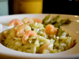 Risotto asparagi e gamberetti