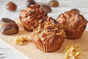 Muffin di castagne con noci