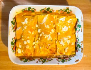 Lasagne con crema di zucca e feta